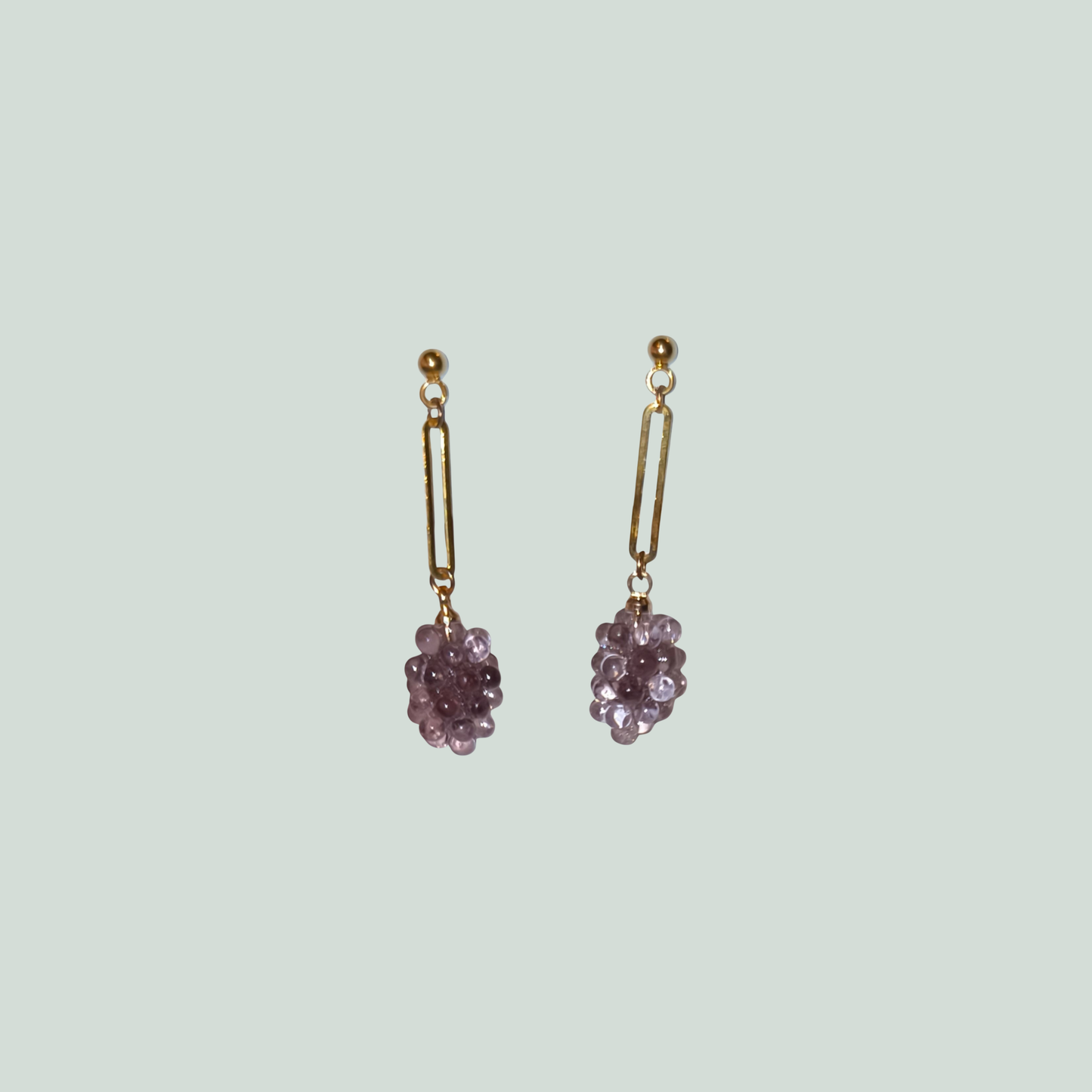 Glass Grape Earrings