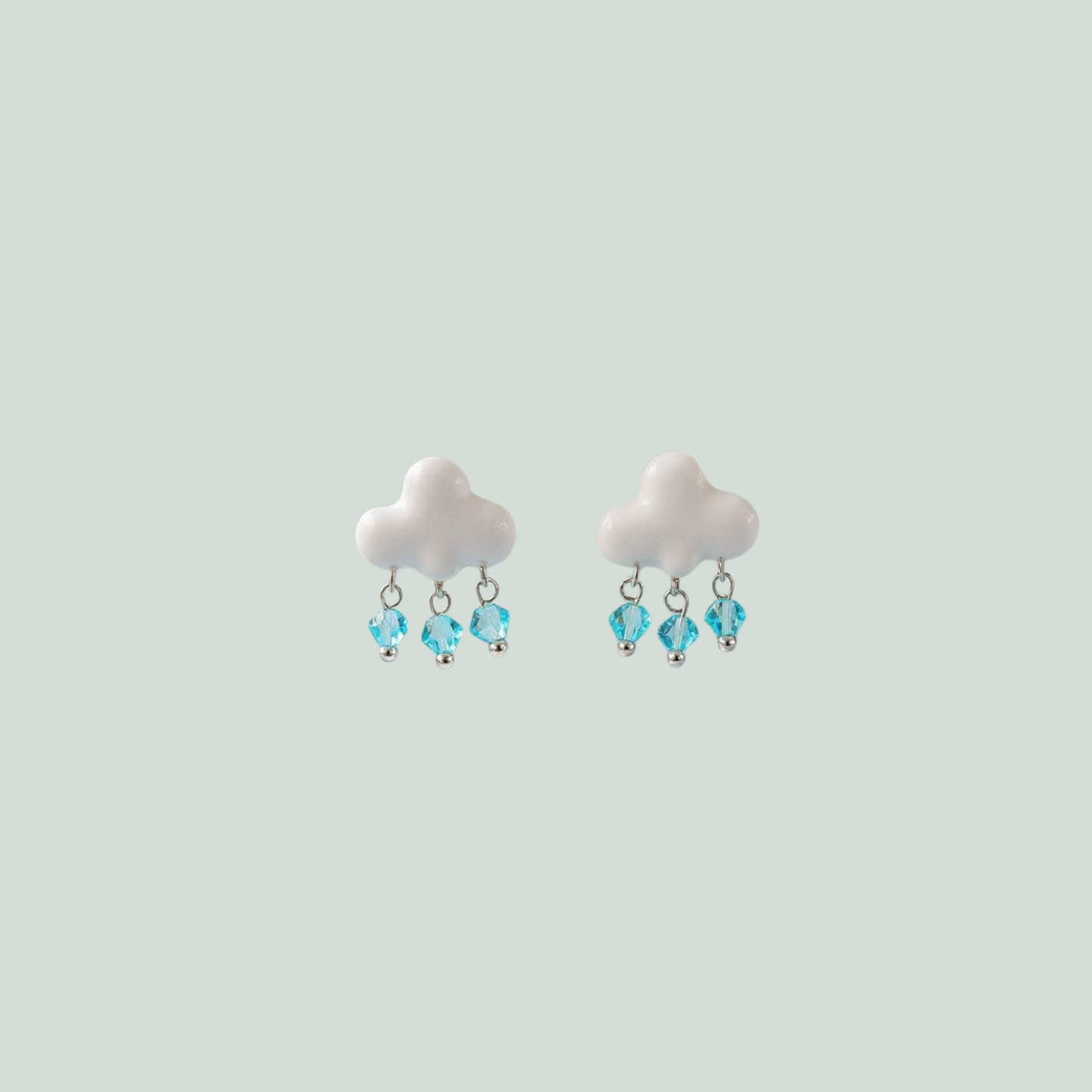 Rain Cloud Stud Earrings
