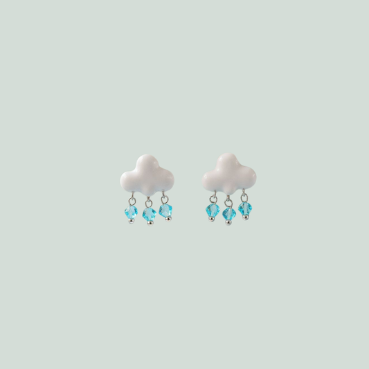 Rain Cloud Stud Earrings