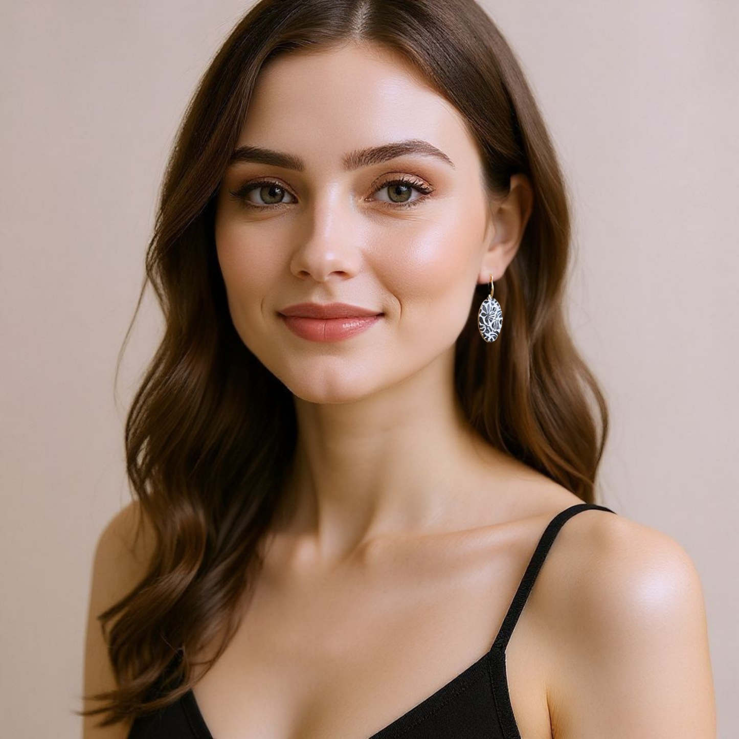 Painted Abstract Earrings