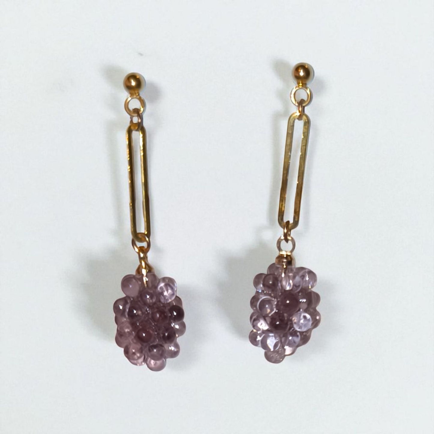 Glass Grape Earrings