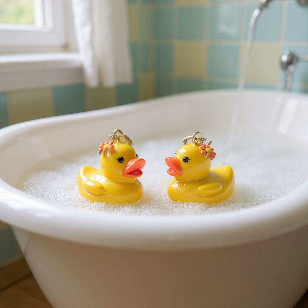 Mini Rubber Duck Earrings